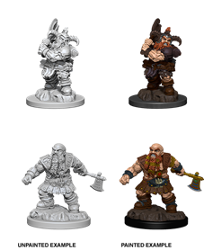 D&D Nolzur's Marvelous Miniatures: W6 Dwarf Barbarian Unpainted Miniatures Wizkids