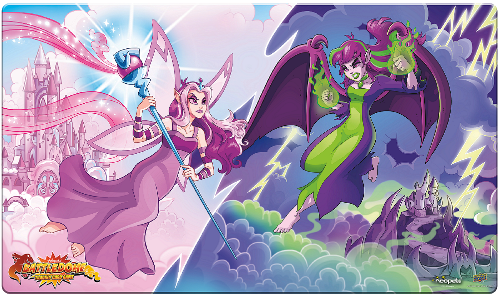 Neopets Battledome TCG: Stitched-Edge Playmat - "Fyora Vs Jhudora" Playmats Upper Deck Entertainment