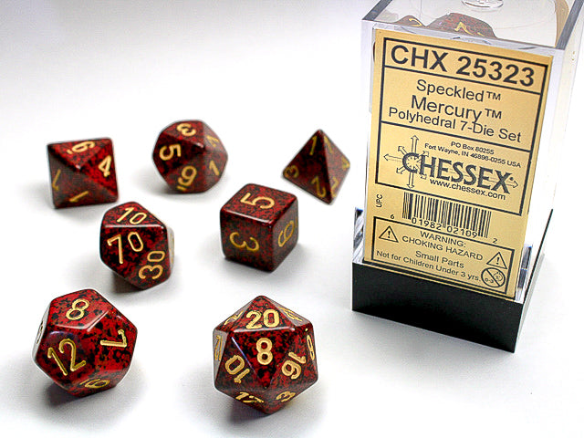 Chessex: 7-Die Set Speckled - Mercury Dice & Gaming Accessories Chessex