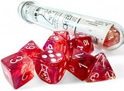 Chessex: 7-Die Set Lab Dice Borealis Luminary - Passion/White Dice & Gaming Accessories Chessex