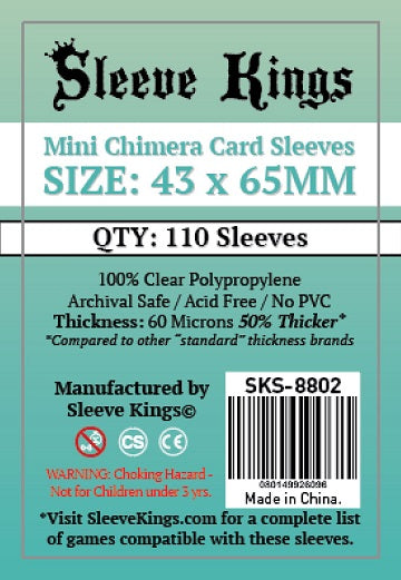 Sleeve Kings: Mini Chimera Sleeves 43mm x 65mm 110Ct Card Sleeves Sleeve Kings