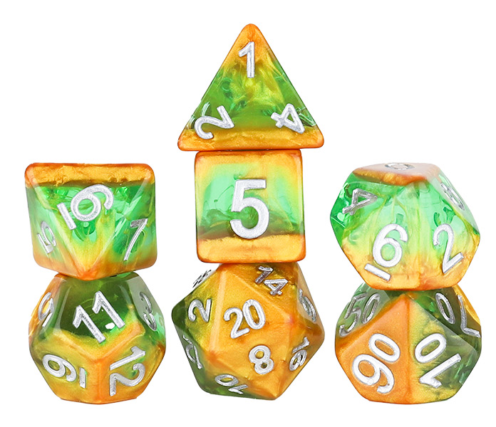 Sirius Dice: 7-Die Dice Set - Rainforest Dice & Gaming Accessories Sirius Dice