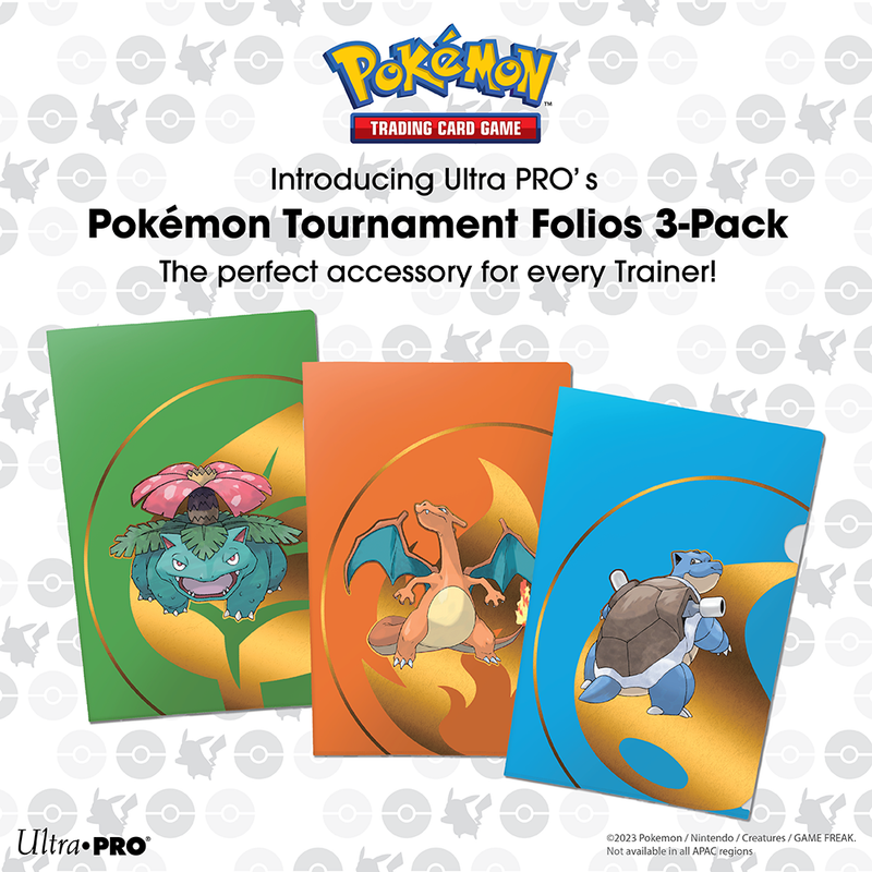 Ultra Pro: Pokémon Tournament Folios 3-Pack - Series 1 (Charizard, Blastoise, Venusaur) Binders & Pages Ultra Pro