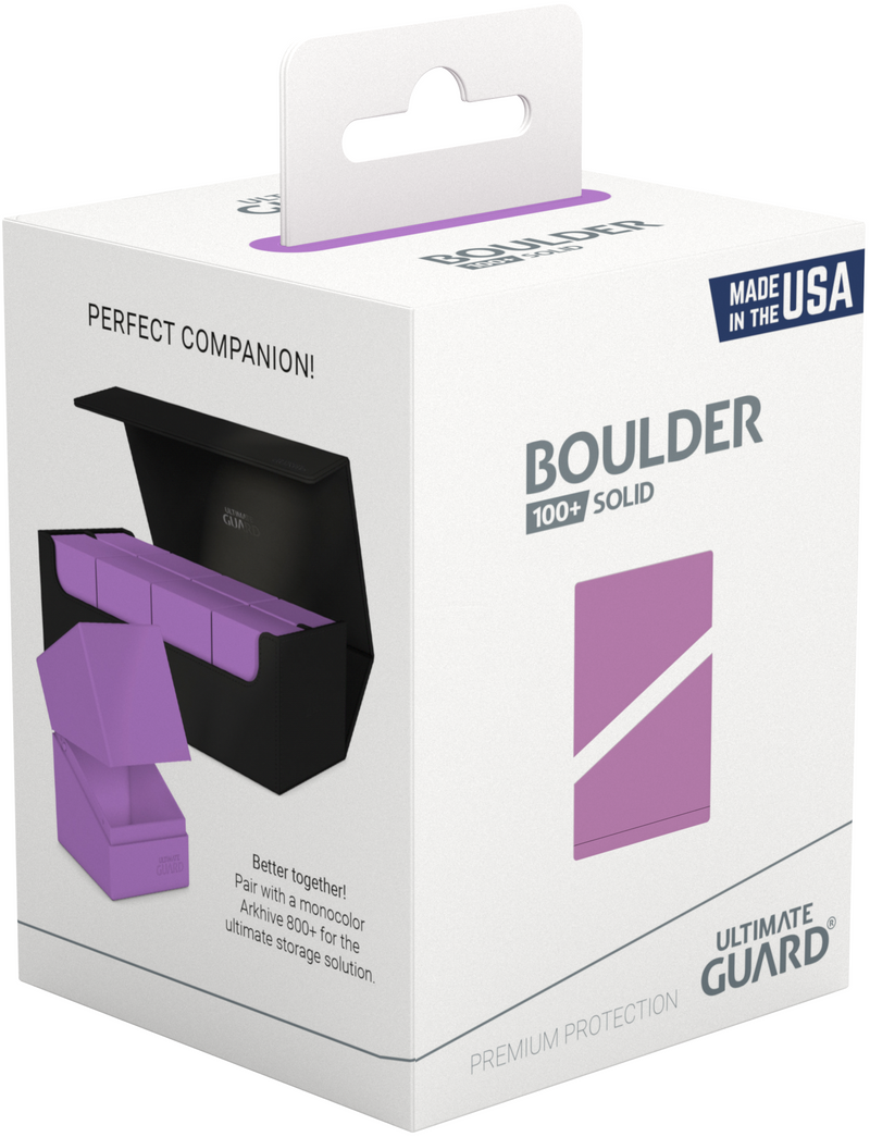 Ultimate Guard: Boulder 100+ - Solid Lavender Deck Boxes & Storage Ultimate Guard