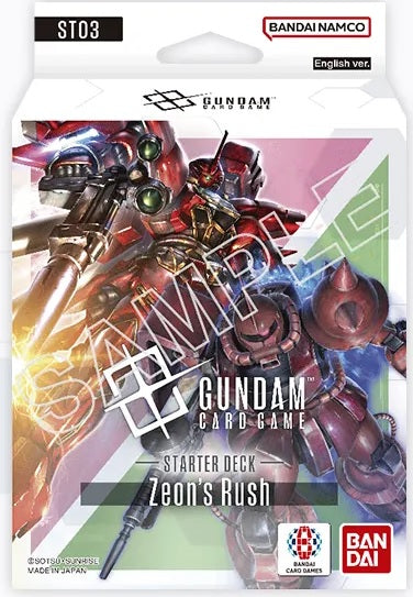 Gundam Card Game: Starter Deck - Zeon's Rush [ST03] (Limit 1 Per Person) Gundam Card Game Sealed Bandai