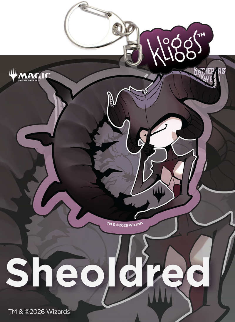 [PREORDER Q1] Gatherer's Tavern: Kliggs Acrylic Keychain - "Sheoldred, The Apocalypse" MTG Phyrexia Misc Gatherer's Tavern