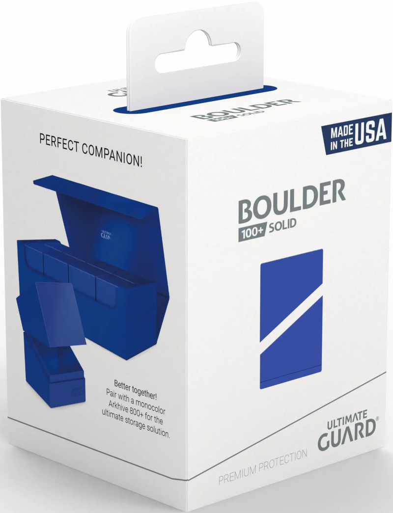 Ultimate Guard: Boulder 100+ - Solid Blue Deck Boxes & Storage Ultimate Guard