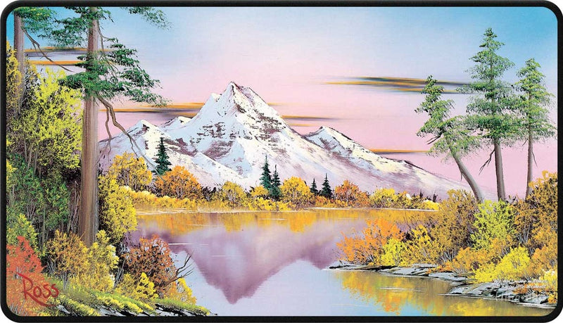 Ultra Pro: Black Stitched Playmat - "Mighty Mountain Lake" Bob Ross Playmats Ultra Pro