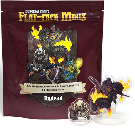 Dungeon Craft: Flat-Pack Minis - Undead Acrylic Standees RPG Miniatures 1985 Games