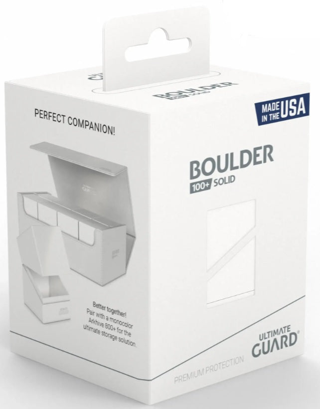 Ultimate Guard: Boulder 100+ - Solid White Deck Boxes & Storage Ultimate Guard