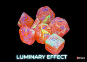 Chessex: 7-Die Set Luminary Festive - Dahlia/White Dice & Gaming Accessories Chessex