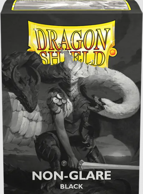 Dragon Shield: Matte Sleeves - Non-Glare Black 100Ct Card Sleeves Dragon Shield