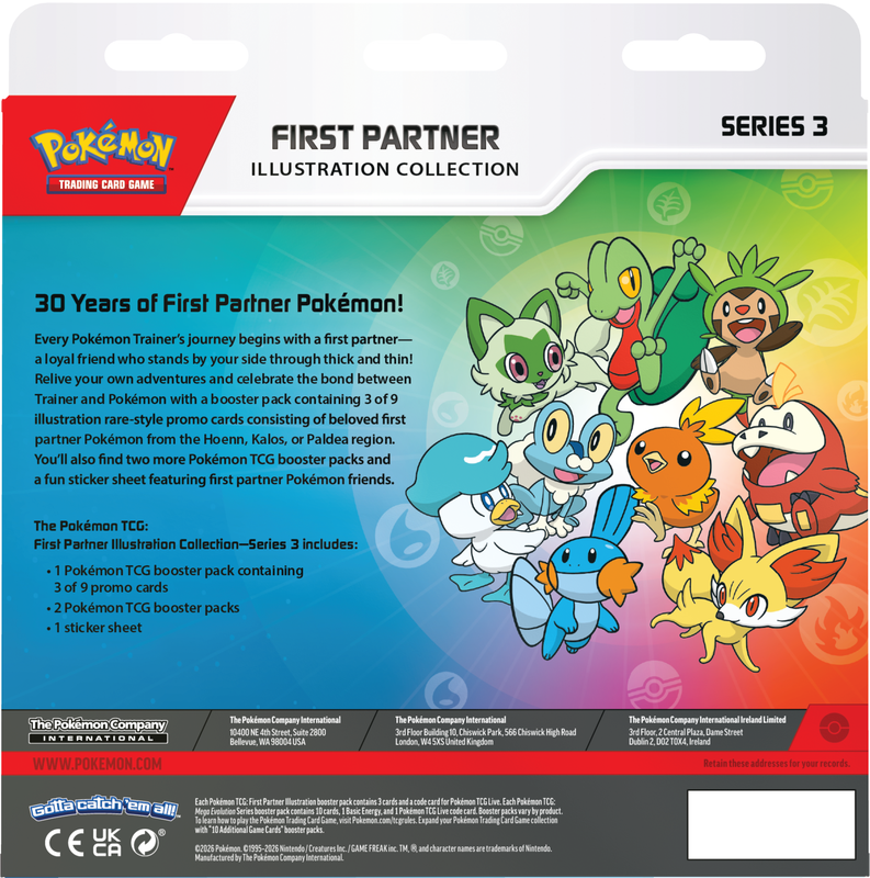 **INSTORE ONLY, NO SHIPPING** Pokémon - First Partner Illustration Collection Series 3 (Limit 1) (Release Date: August 7) Pokemon Sealed Pokémon