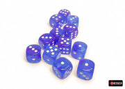 Chessex: 12Ct D6 Dice Set Luminary Nebula - Aura/white (16mm) Dice & Gaming Accessories Chessex
