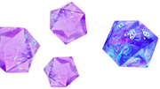 Sirius Dice: Sharp-Edged 7-Die Dice Set Cloak and Dagger - Purple Dice & Gaming Accessories Sirius Dice