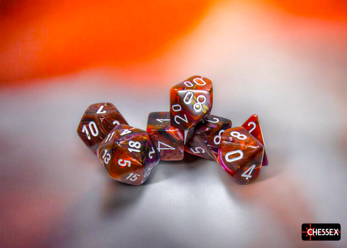 Chessex: 7-Die Set Festive - Symphony/White Dice & Gaming Accessories Chessex