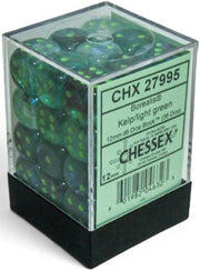 Chessex: 36Ct D6 Dice Set Luminary Borealis - Kelp/light green (12mm) Dice & Gaming Accessories Chessex