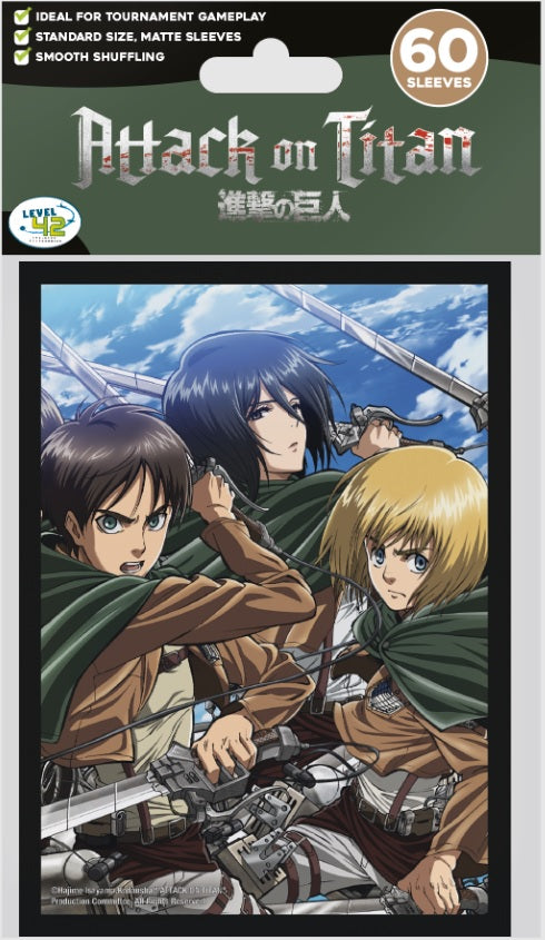 Player's Choice: 60Ct Japanese Size Deck Protectors Attack on Titan Trio Card Sleeves Player's Choice