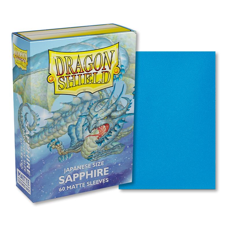 Dragon Shield: Japanese Size Sleeves - Matte Sapphire 60Ct Card Sleeves Dragon Shield