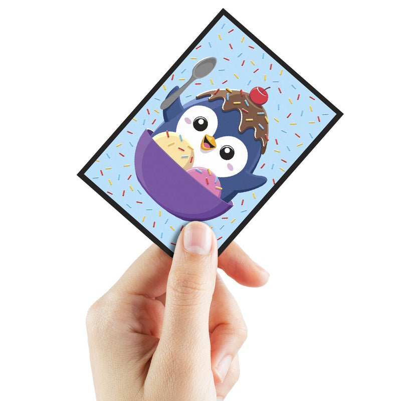 Legion: "Ice Cream Penguin" Double Matte Sleeves White Core