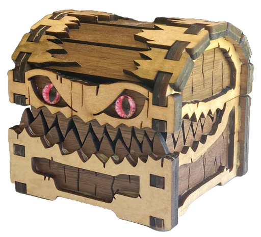 Hrothgar’s Hoard: Mimic Wooden Dice Chest - Walnut Dice & Gaming Accessories Hrothgar's Hoard