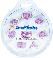 Mighty Tiny Dice: "Orchid Buds" 7-Die Dice Set 12mm Dice & Gaming Accessories Gate Keeper Games