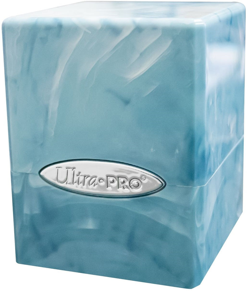 Ultra Pro: Satin Cube - Marble Light Blue/White Deck Boxes & Storage Ultra Pro