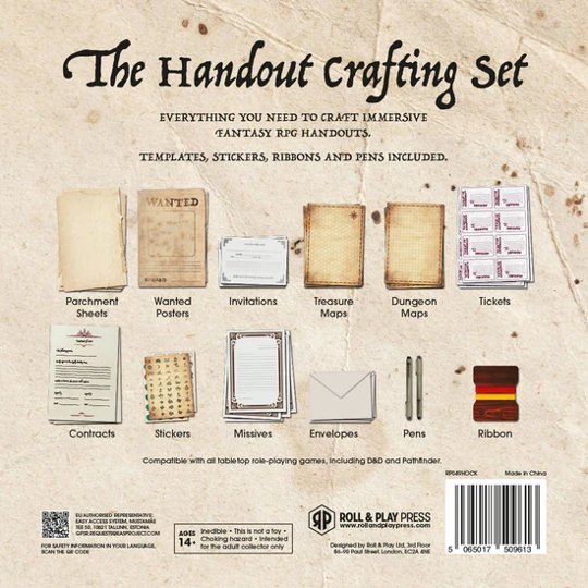 The Handout Crafting Set Book Roll & Play Press