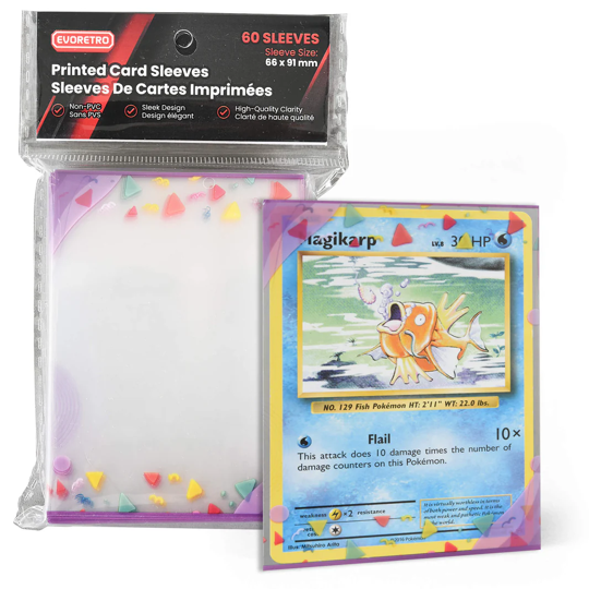 Evoretro: Standard Size Bordered Sleeves - Party Vibe Frame 60Ct