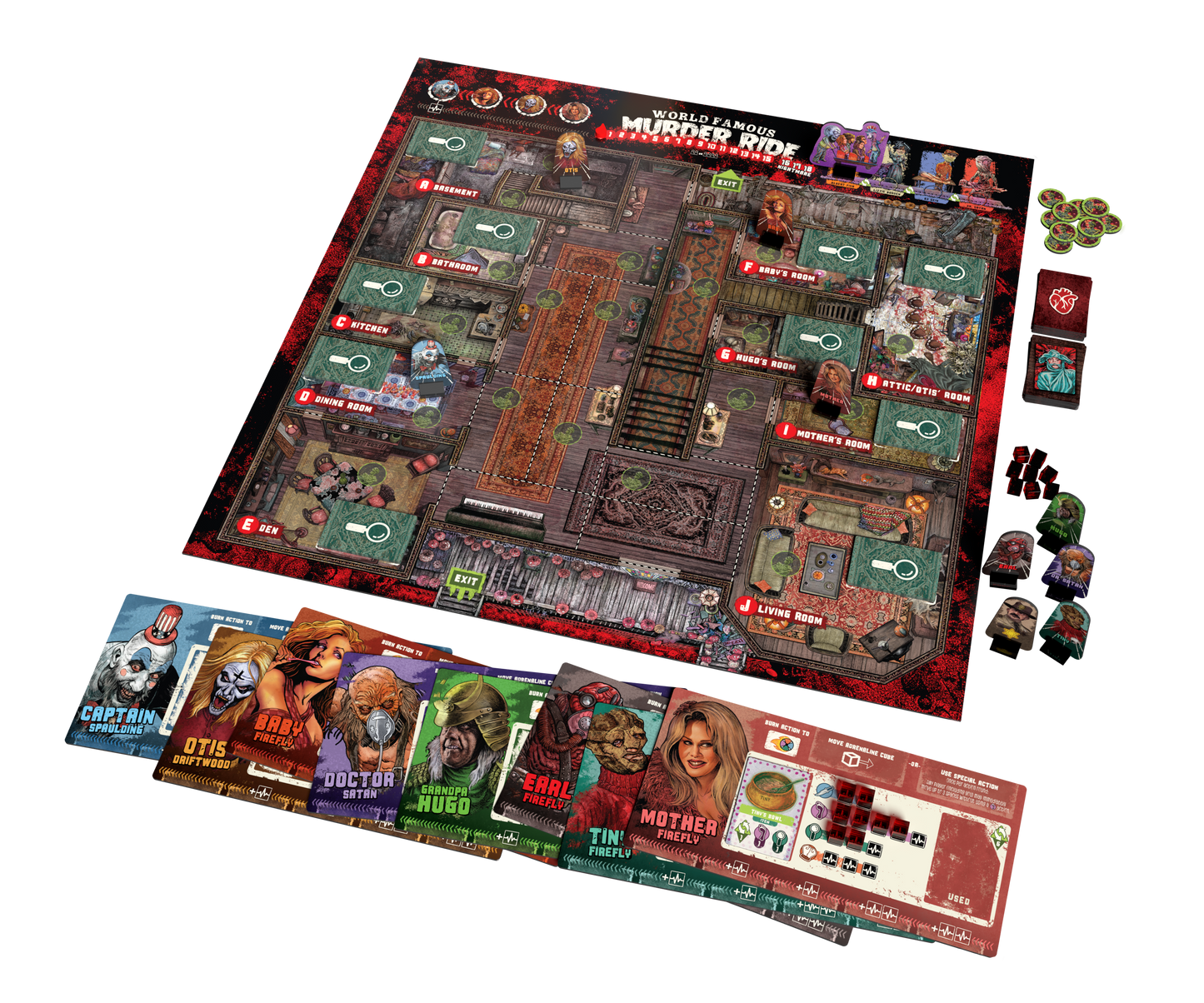 Rob Zombie's House of 1000 Corpses: A Game of Horror Board Games Trick or Treat Studios