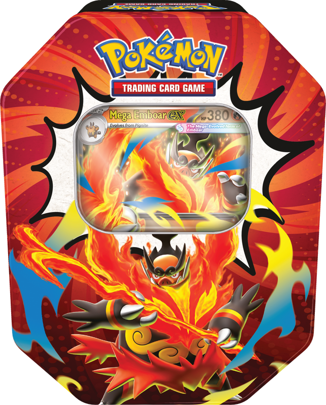 Pokémon Mega Evolution: Ascended Heroes - Tin (Mega Emboar ex) (Limit 1) (Release Date: August 28) Pokemon Sealed Pokémon
