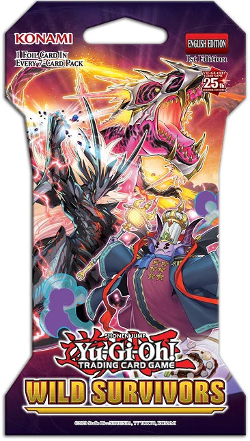 Yu-Gi-Oh! Wild Survivors Sleeved Booster Pack (1st Edition) Yugioh Sealed Yu-Gi-Oh!   