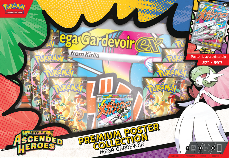 Pokémon Mega Evolution: Ascended Heroes - Premium Poster Collection (Mega Gardevoir) (Limit 2) Pokemon Sealed Pokémon