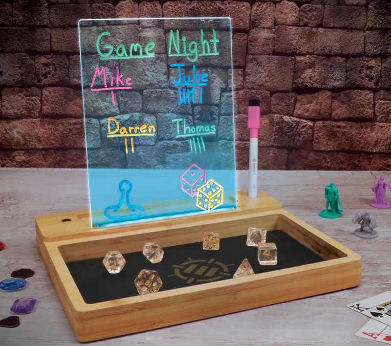 AP Gaming: ENHANCE LED Writing Board & Dice Tray Tabletop RPGs Accessory Power