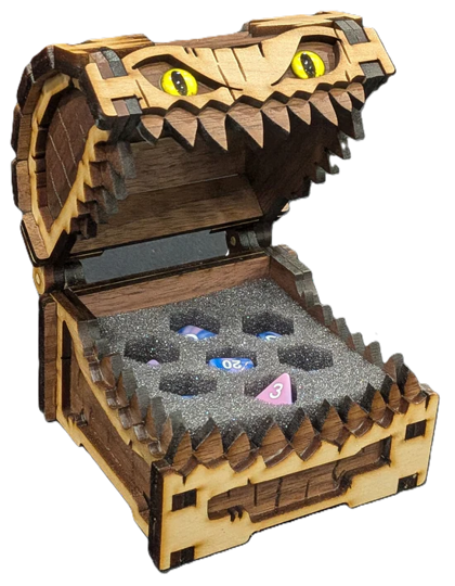 Mimic Wooden Dice Chest - Walnut Dice & Gaming Accessories Universal Distribution