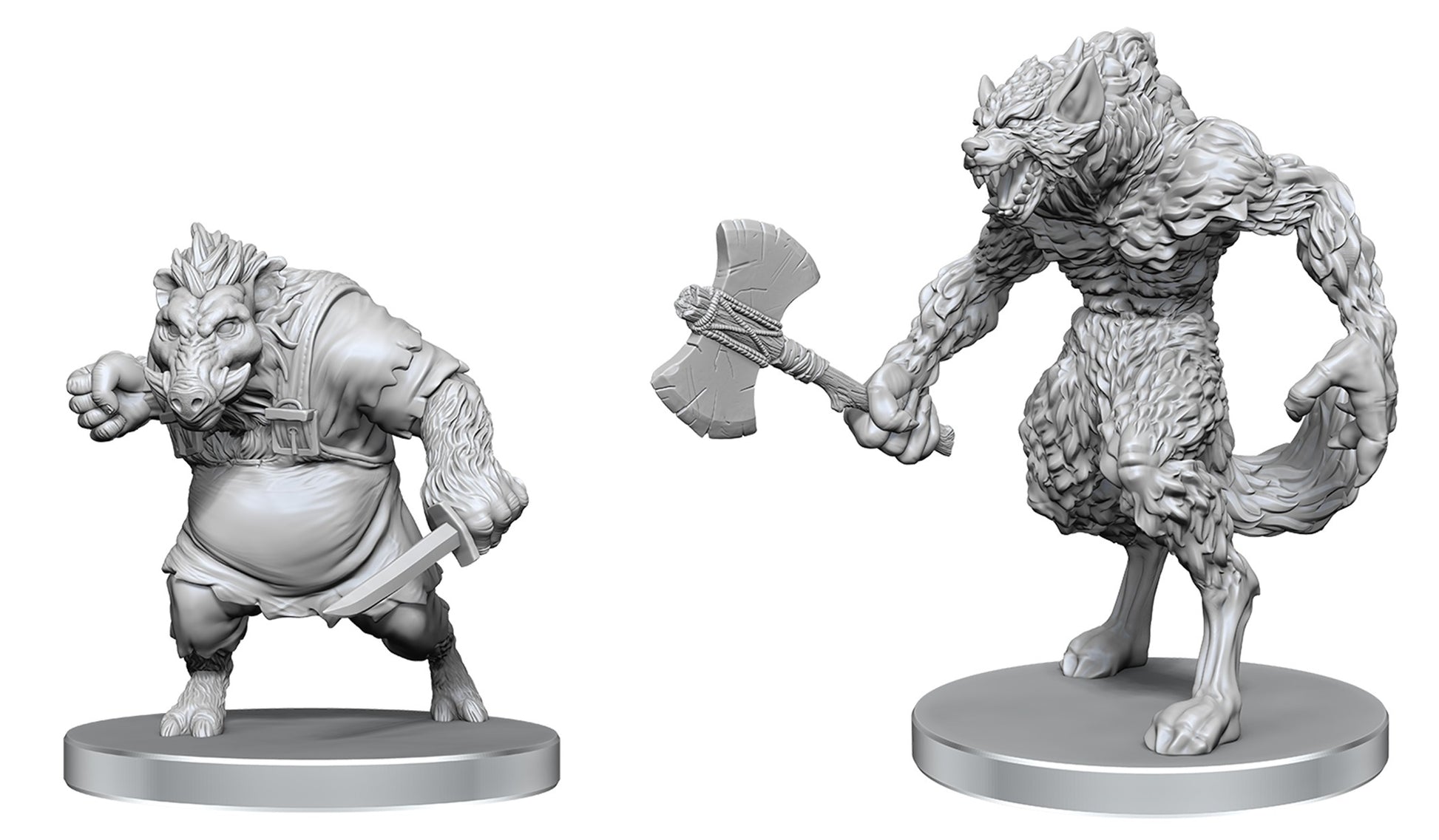 Pathfinder Battles Miniatures: W26 Werewolf & Wereboar RPG Miniatures WizKids