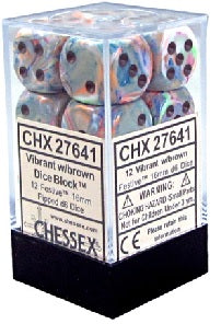Chessex: Vibrant/Brown Festive Menagerie 12Ct D6 Dice Set 16mm Dice & Gaming Accessories Chessex