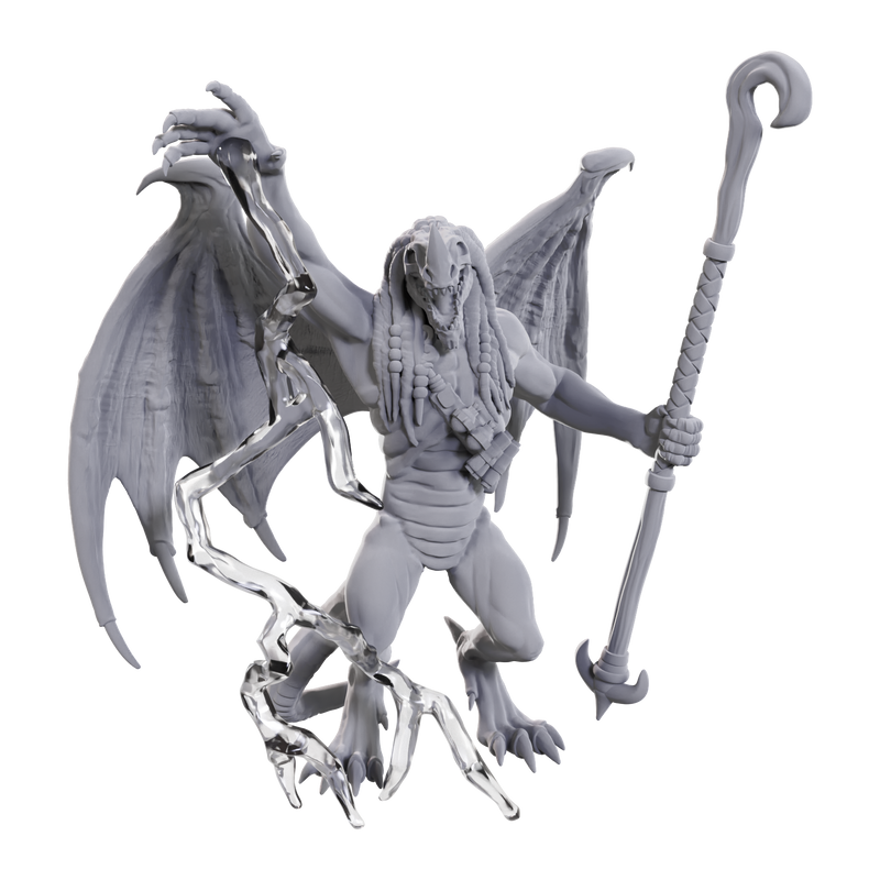 D&D Nolzur's Marvelous Miniatures: W24 Blue Abishai Unpainted Miniatures WizKids