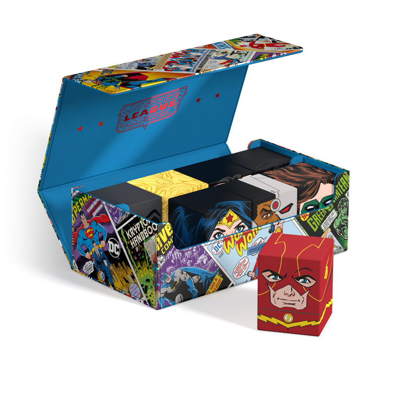 Ultimate Guard: Squaroes Collector Case 1000+ - "Vintage Comics" DC Justice League Deck Boxes & Storage Ultimate Guard