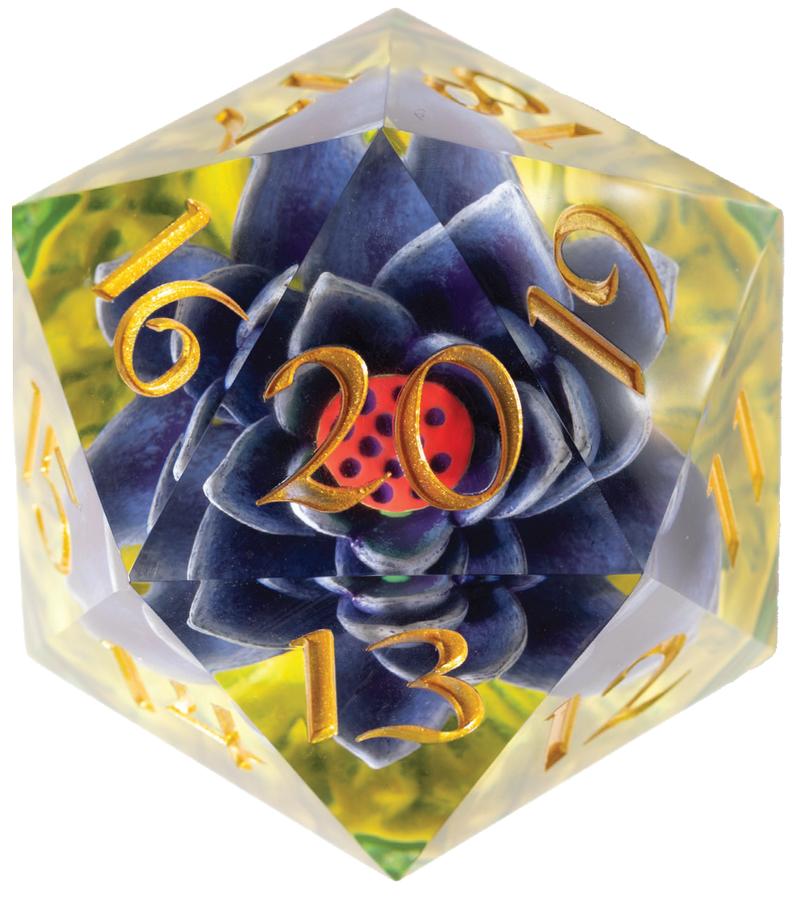 Sirius Dice: 54mm Spindown D20 Die "Black Lotus" MTG Dice & Gaming Accessories Sirius Dice