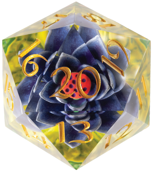 Sirius Dice: 54mm Spindown D20 Die "Black Lotus" MTG Dice & Gaming Accessories Sirius Dice