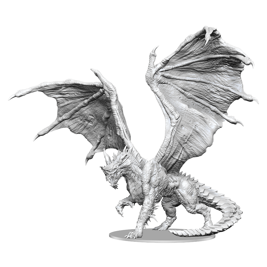 D&D Nolzur’s Marvelous Miniatures Unpainted: Adult Blue Dragon RPG Miniatures WizKids