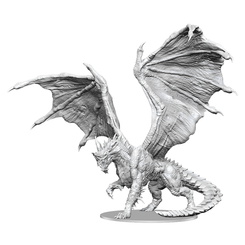 D&D Nolzur’s Marvelous Miniatures Unpainted: Adult Blue Dragon RPG Miniatures WizKids