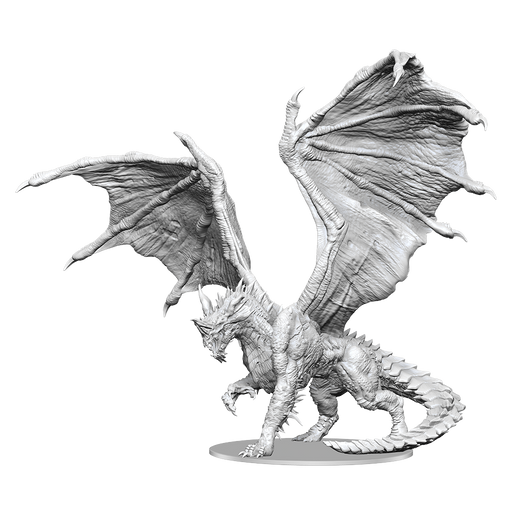 D&D Nolzur’s Marvelous Miniatures Unpainted: Adult Blue Dragon RPG Miniatures WizKids