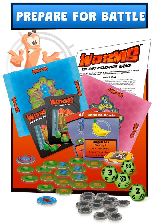 Worms The Gift Calendar Game Board Games Mantic Games