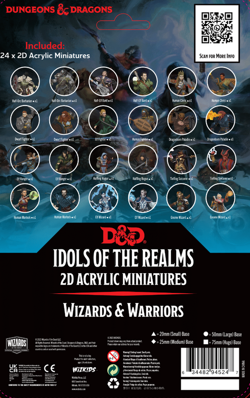 Dungeons & Dragons: Idols Of The Realms 2D Set - Wizards and Warriors RPG Miniatures WizKids   