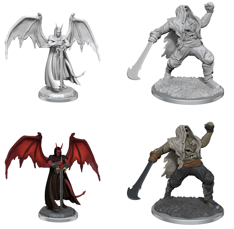 Critical Role Unpainted Miniatures: W3 The Laughing Hand & Fiendish Wanderer Unpainted Miniatures WizKids