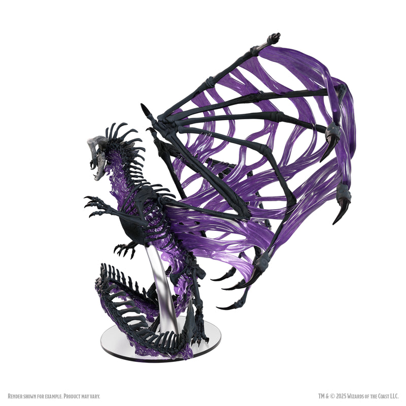 D&D Icons of the Realms: Premium Set - Black Dracolich (Gargantuan) RPG Miniatures WizKids