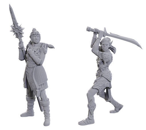D&D Nolzur's Marvelous Miniatures: Special Edition Baldur's Gate 3: Lae'zel & Shadowheart Unpainted Miniatures WizKids