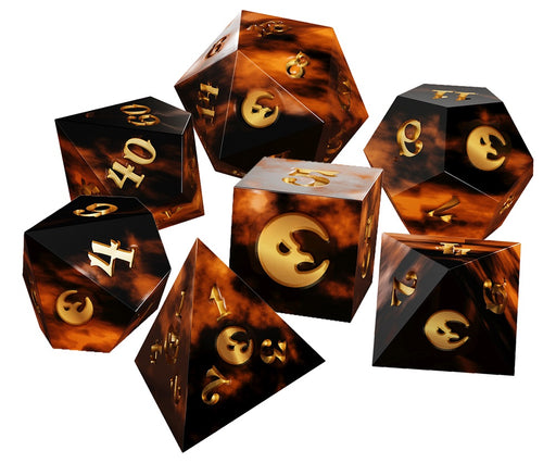 The Crooked Moon: Sharp-Edged Resin 7-Die Dice Set Dice & Gaming Accessories Legends of Avantris